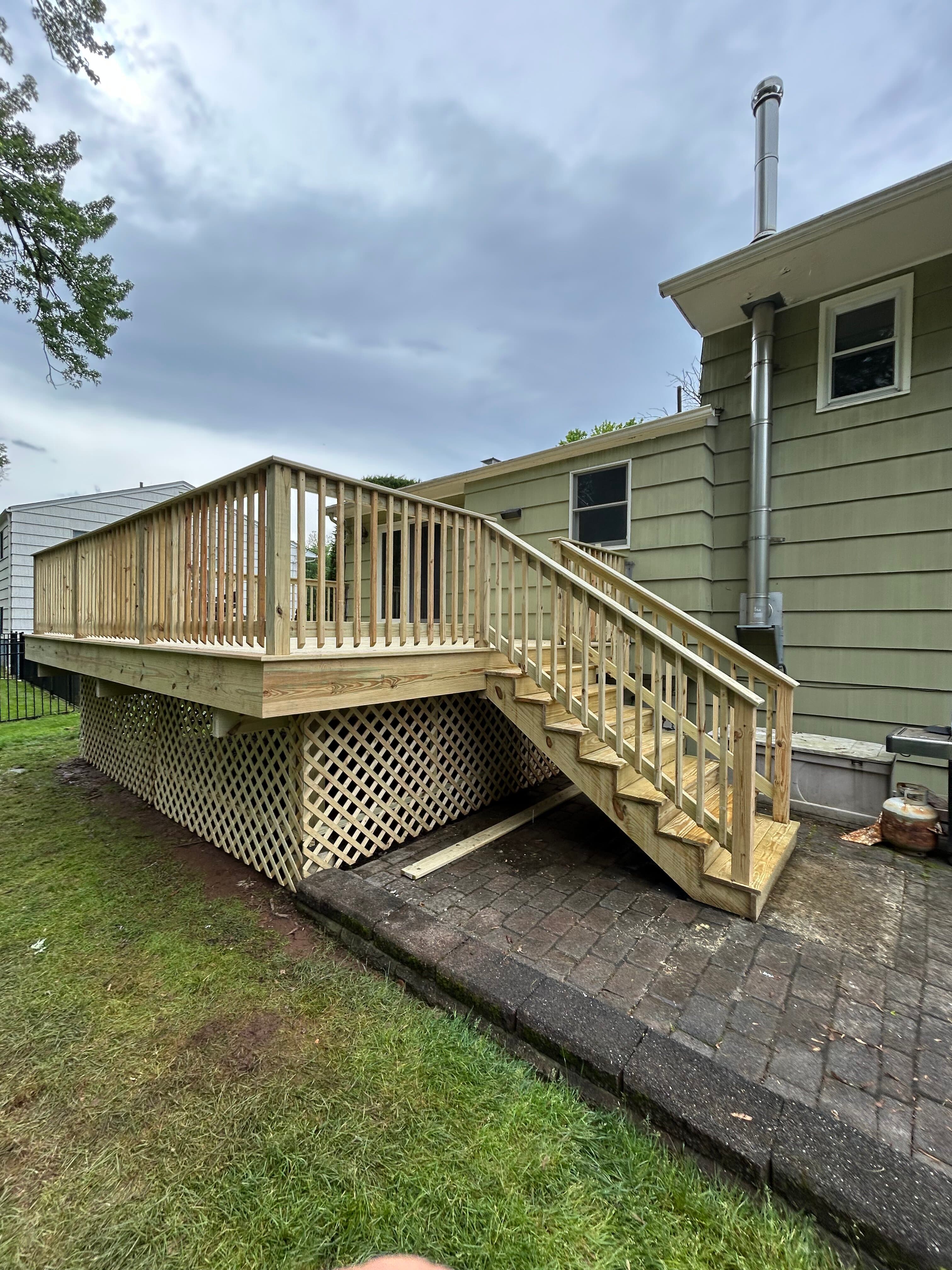 Multi-level deck with stairs