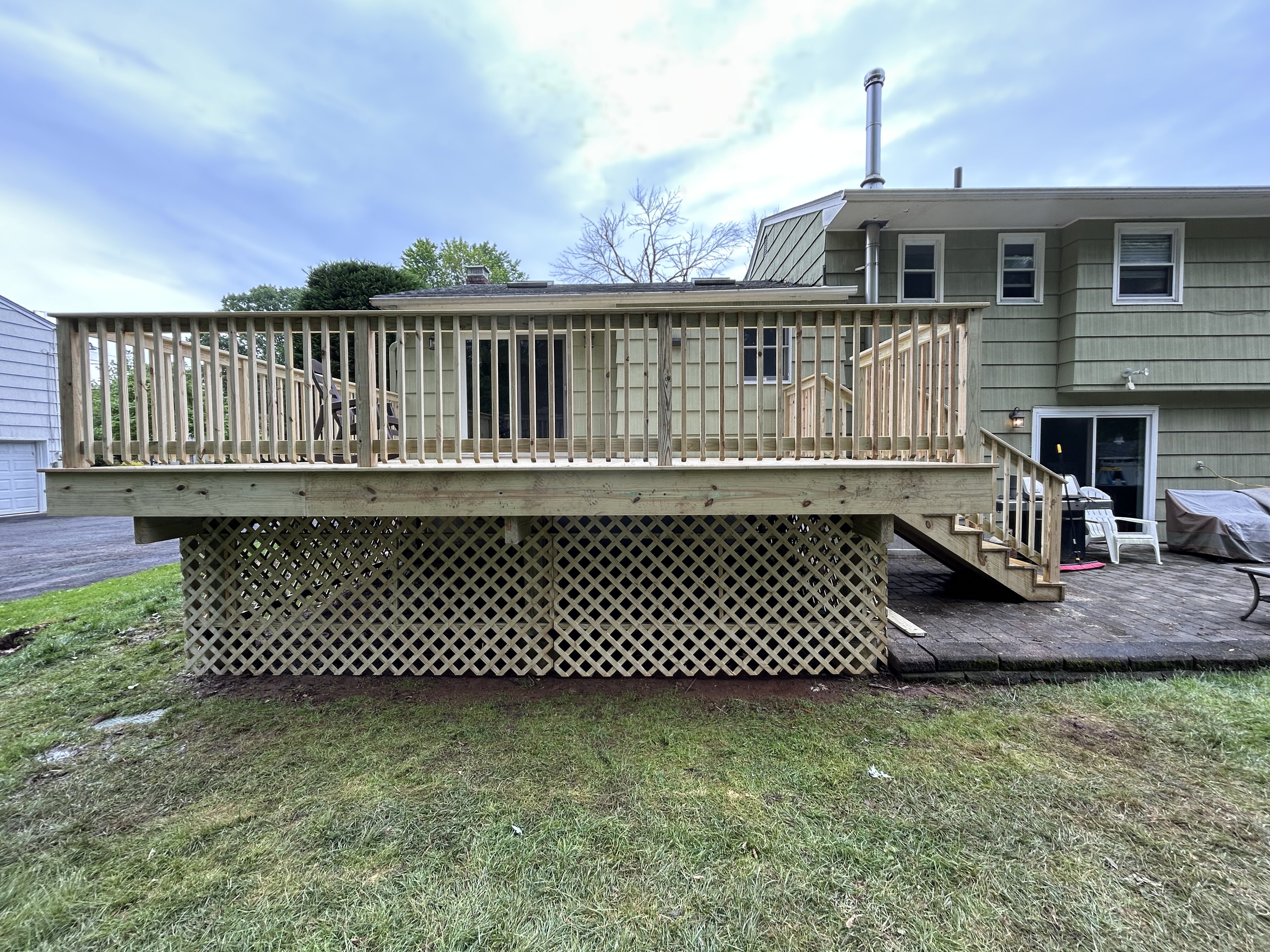 Elevated Deck with Lattice Skirting